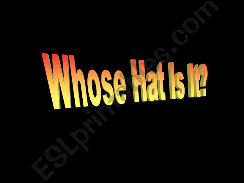 Whose Hat Is It? powerpoint
