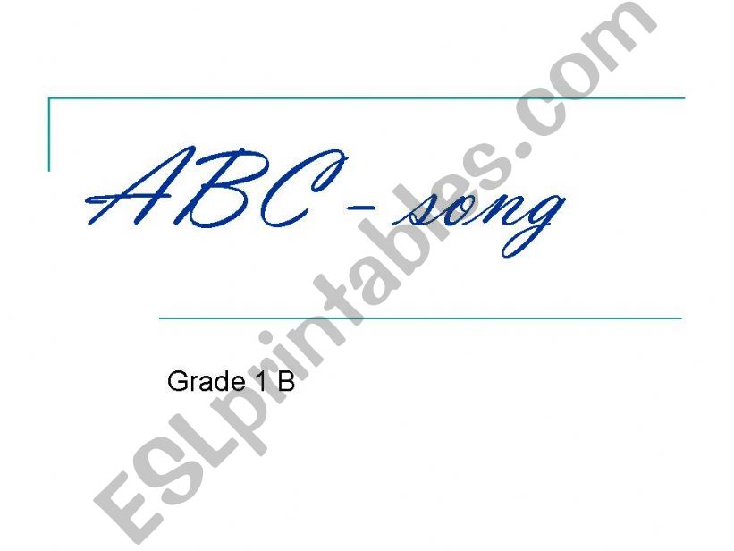 ABC-song powerpoint