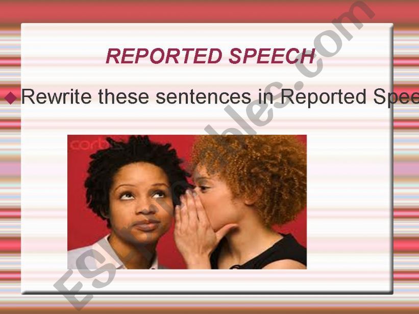 REPORTED SPEECH powerpoint