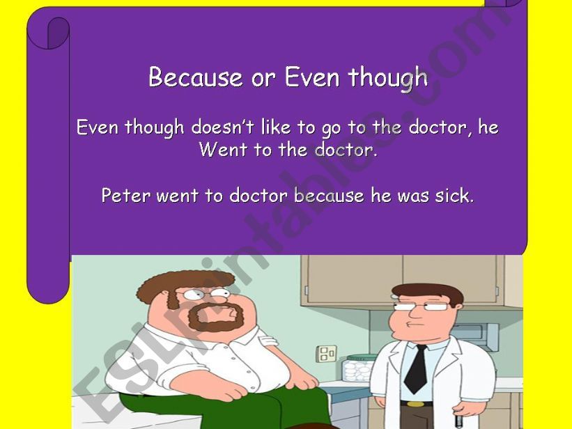 because or even though game-family guy