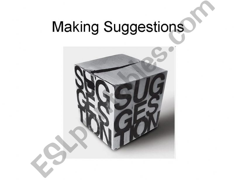 Making Suggestions powerpoint