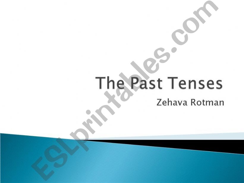 The Past Tenses powerpoint