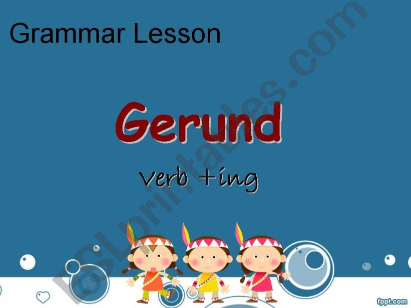 The use of Gerund powerpoint