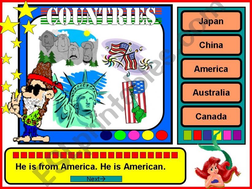 Countries & Nationalities (*Picture Animated*)