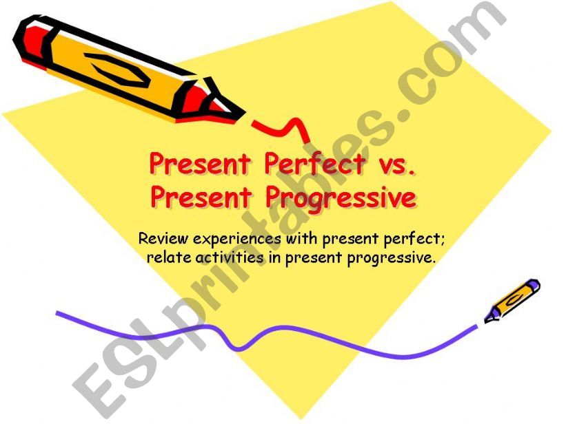 Present perfect or continuous powerpoint