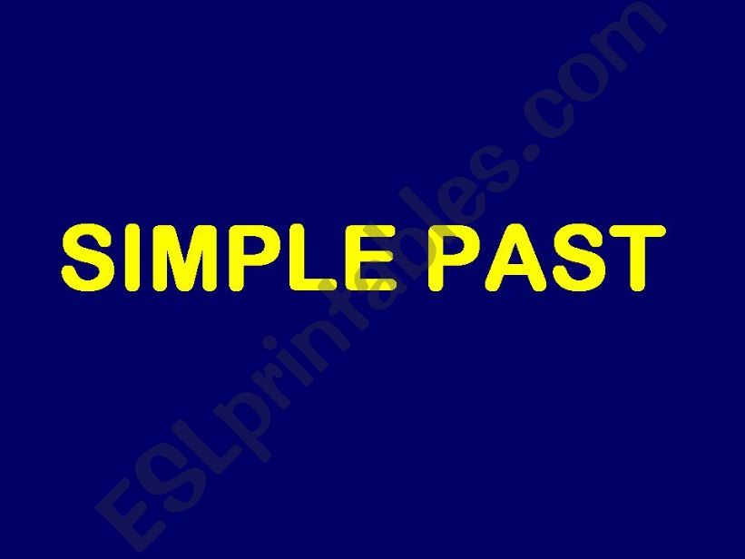 Simple Past powerpoint