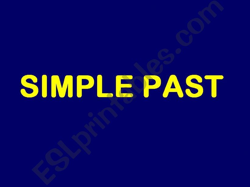 Simple Past 1 powerpoint