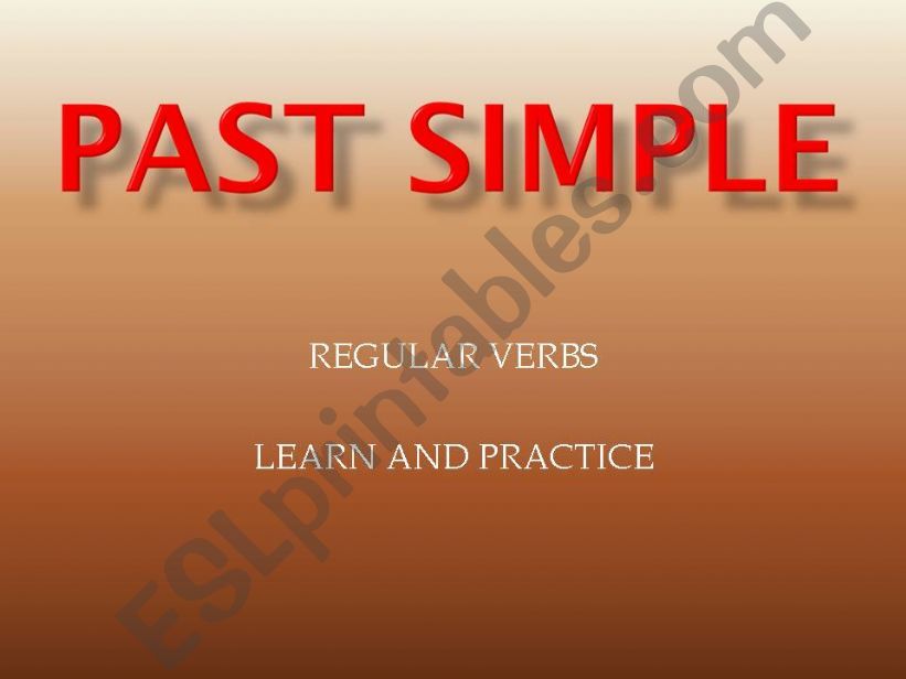 past simple : lesson and activities