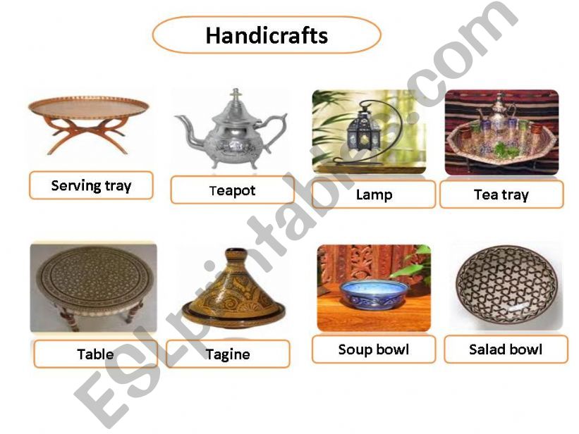 Moroccan handicrafts powerpoint