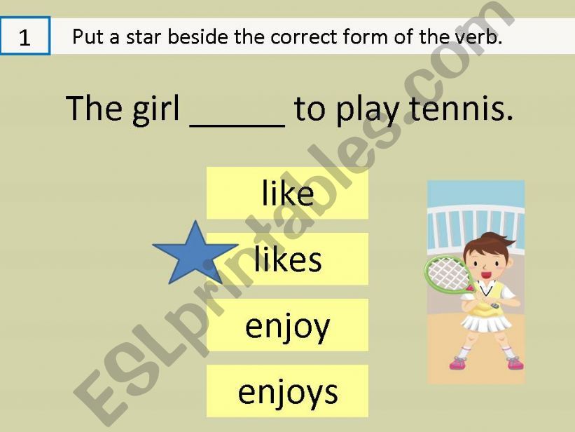 Verbs (present practice) powerpoint