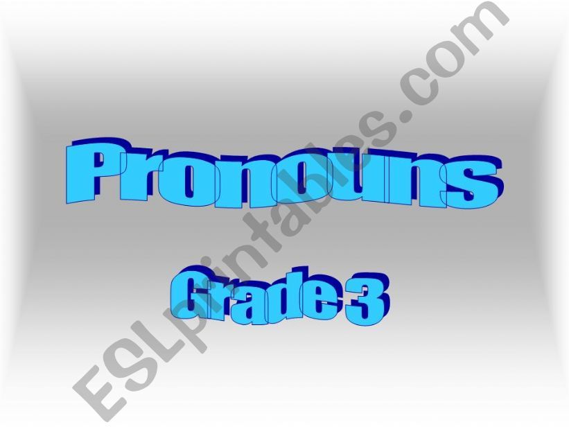 Pronouns powerpoint