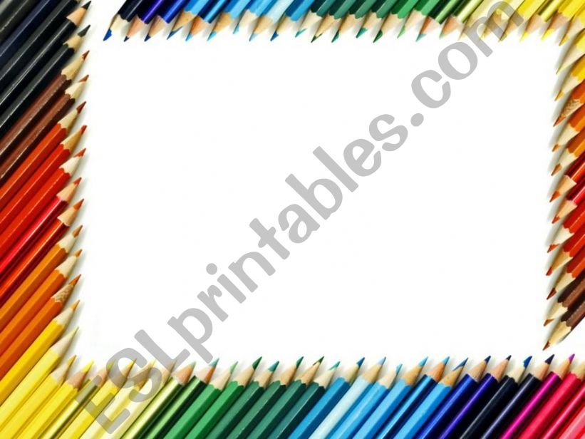 Color pencils templete powerpoint