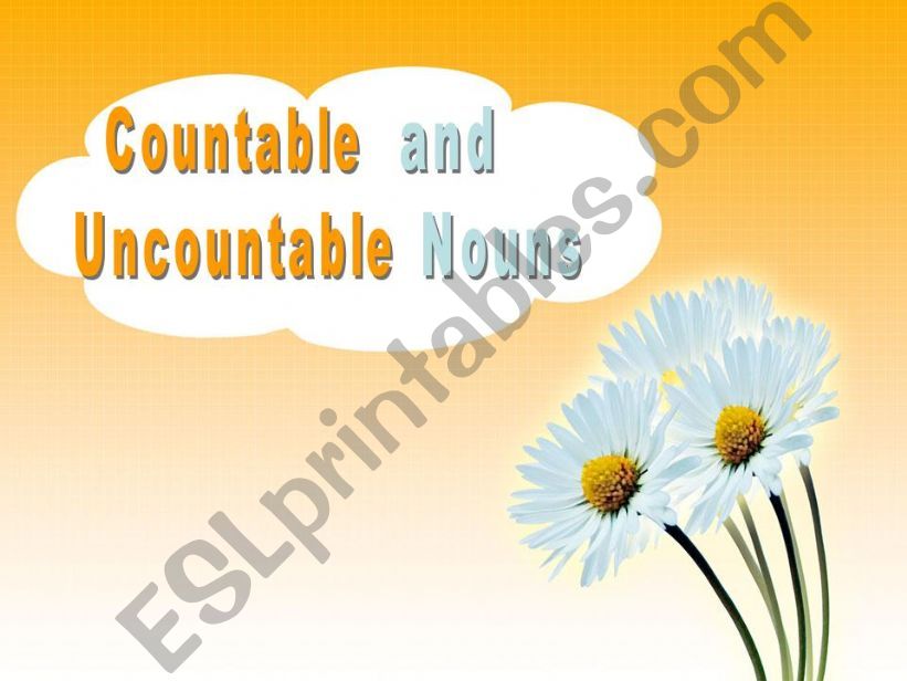 Countable and Uncountable Nouns