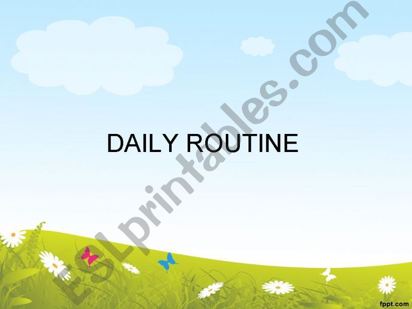 daily routine powerpoint