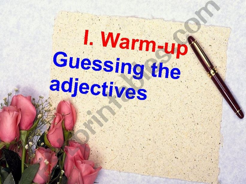 Warm up activity + focus on comparatives