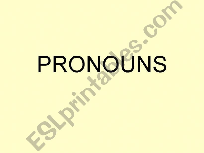 Pronouns powerpoint