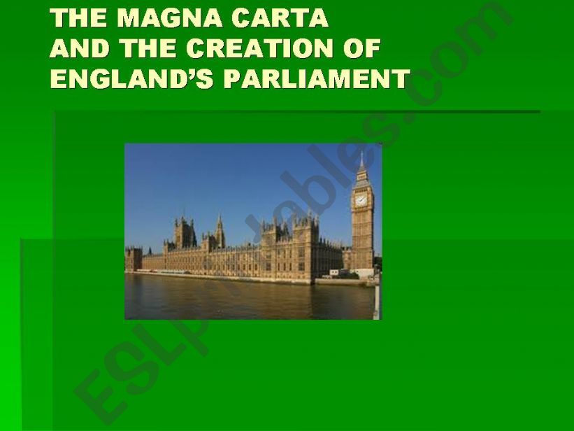 The creation of Englands Parliament