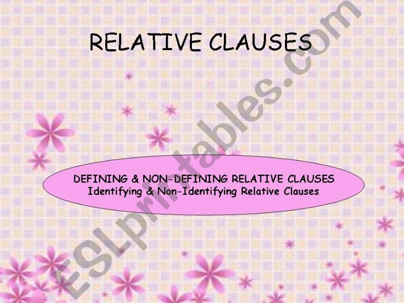 Relative Clauses powerpoint