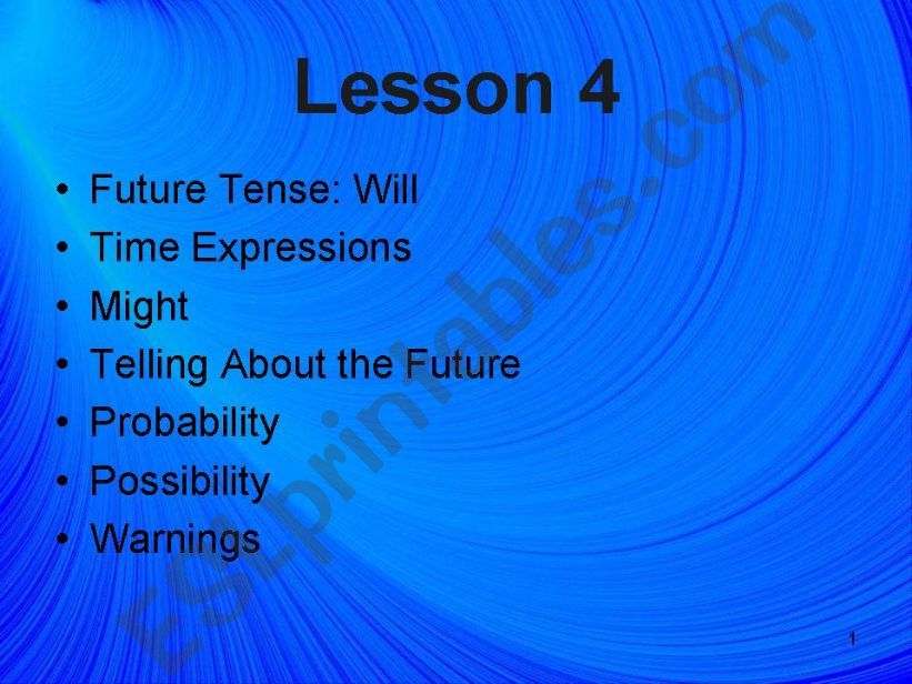 Future tense and its versions powerpoint