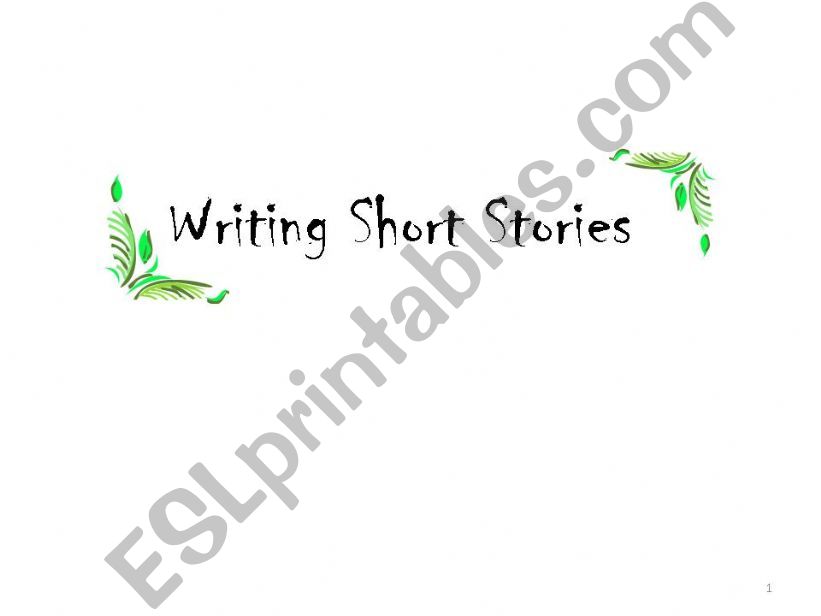 write short stories powerpoint
