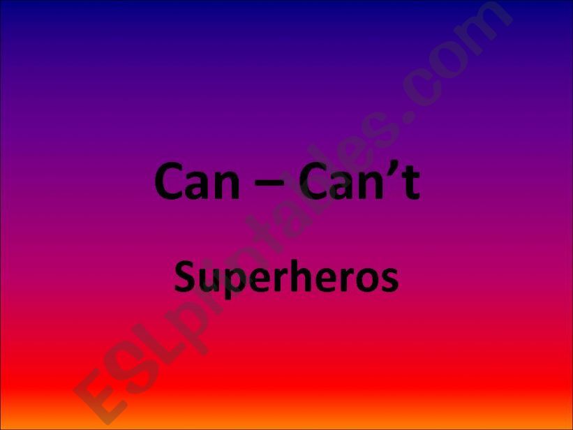 Can - Cant  powerpoint