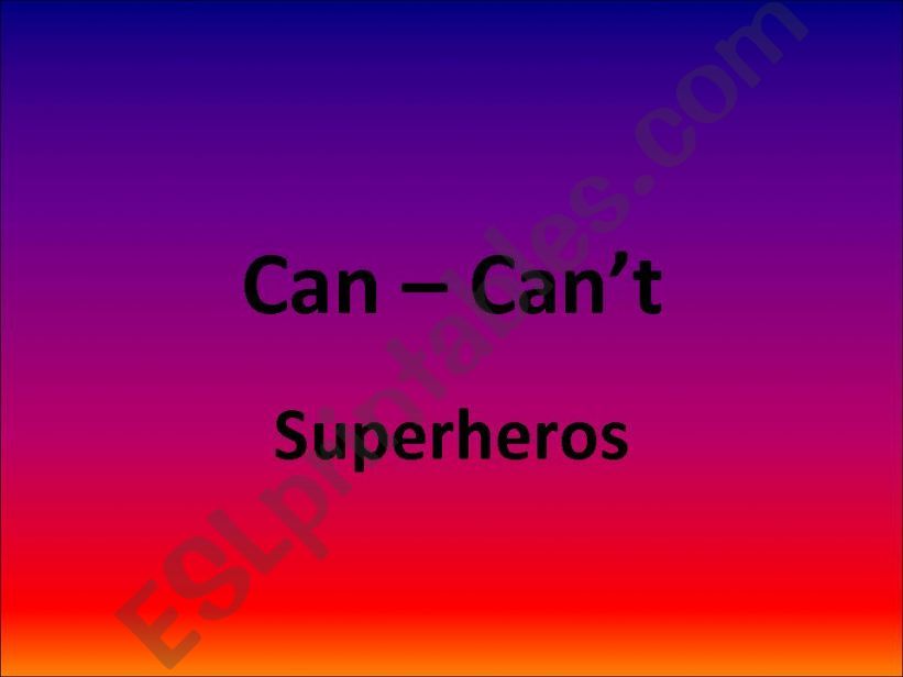 Can - Cant  powerpoint