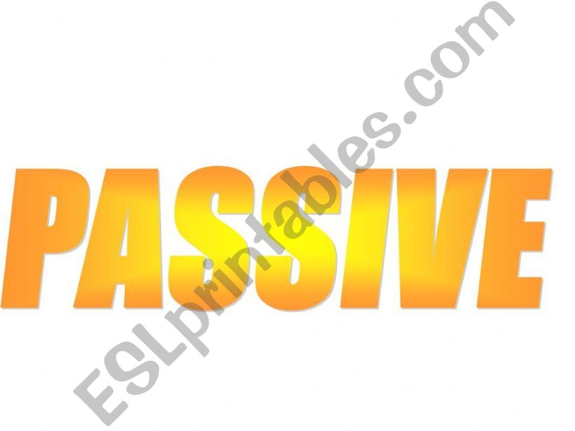 PASSIVE with pictures powerpoint