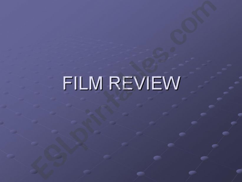 film review powerpoint
