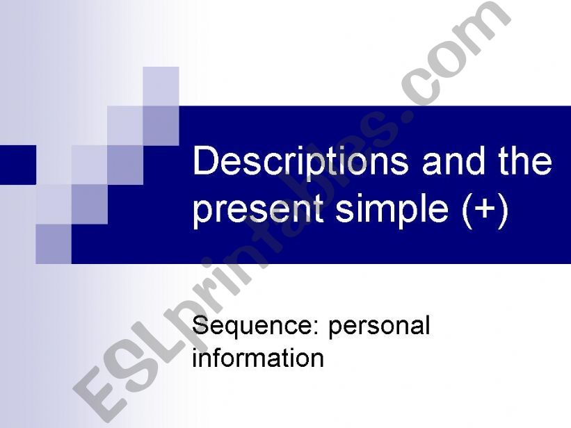 descriptions / present simple powerpoint