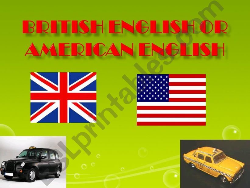 British English or American English