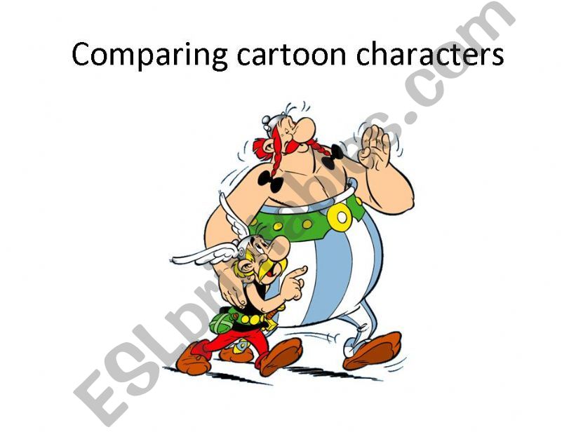 Comparing cartoon characters powerpoint