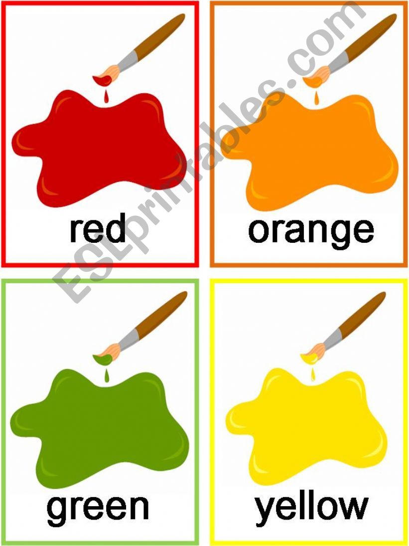 colors flashcards powerpoint