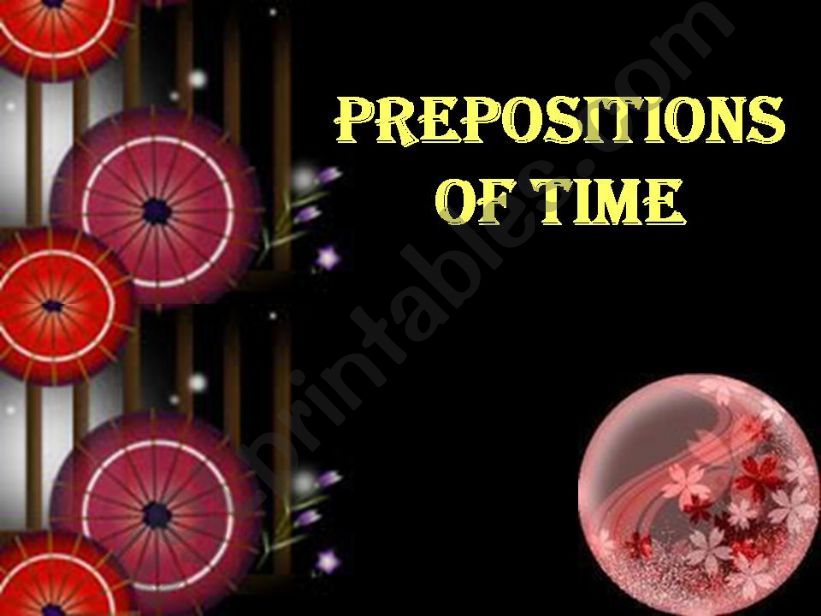 prepositions of time powerpoint