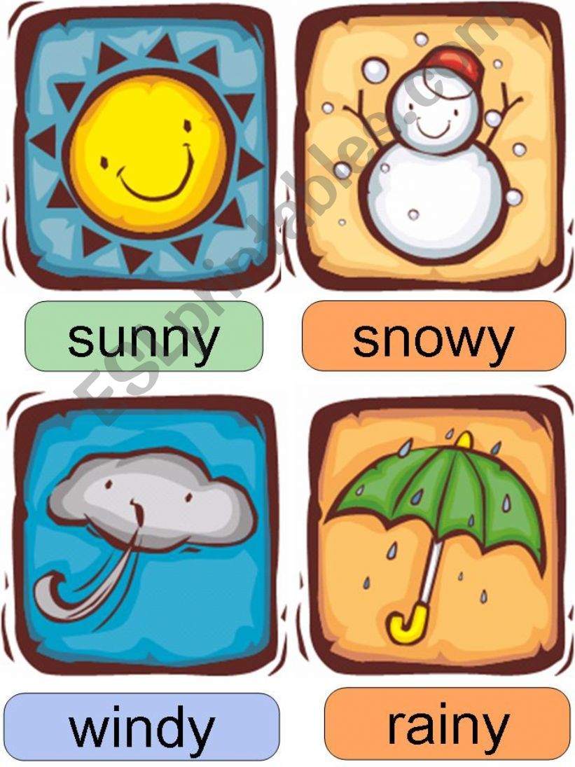 weather flashcards powerpoint