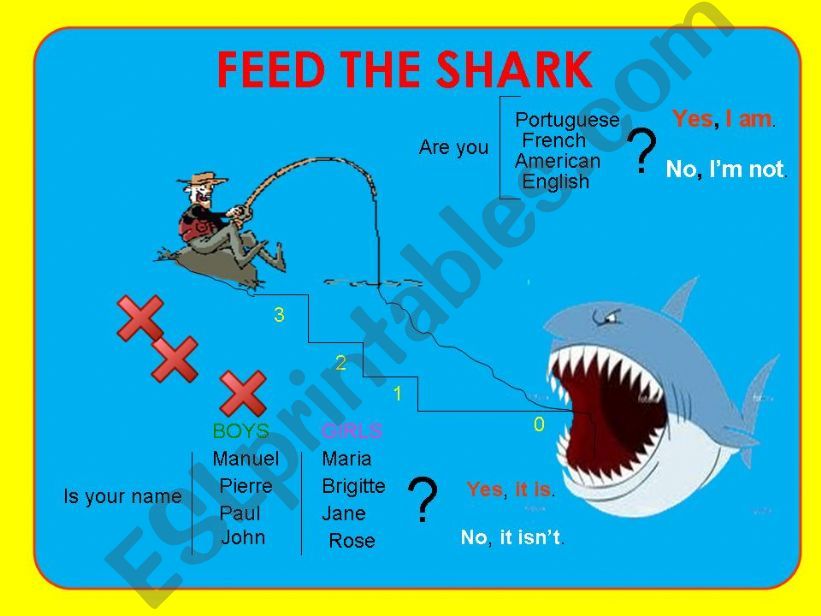 FEED THE SHARK GAME powerpoint