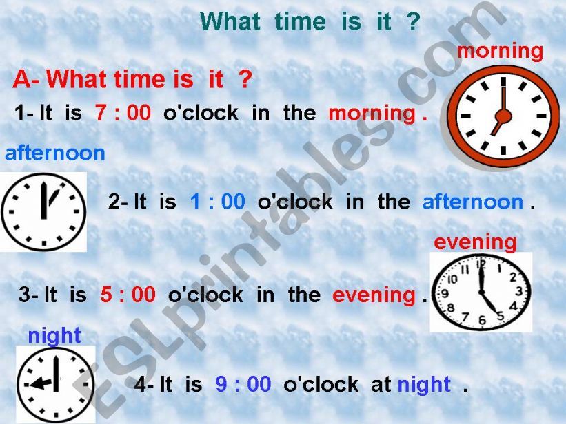 What time is it ? powerpoint