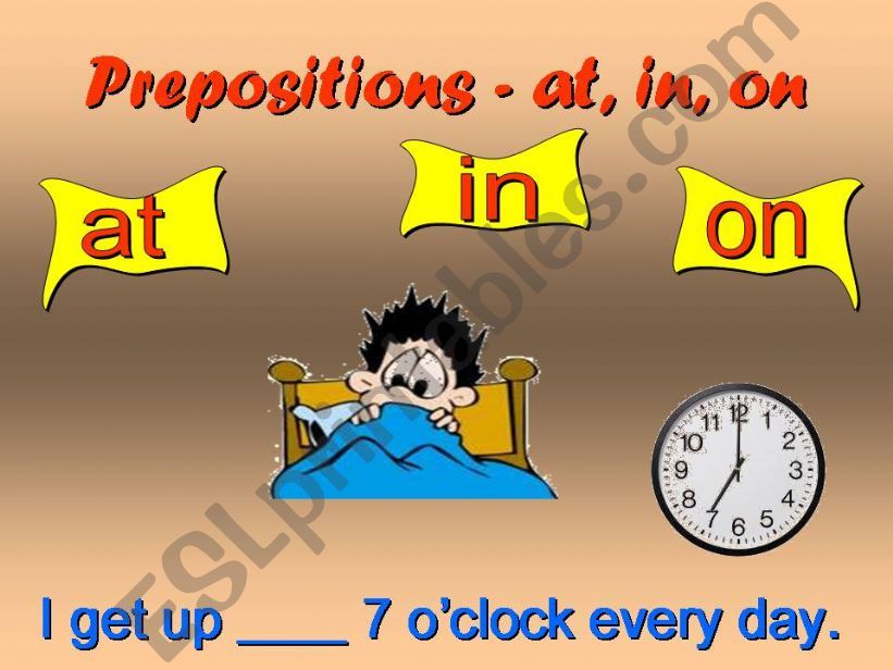 Prepositions-at,in,on powerpoint