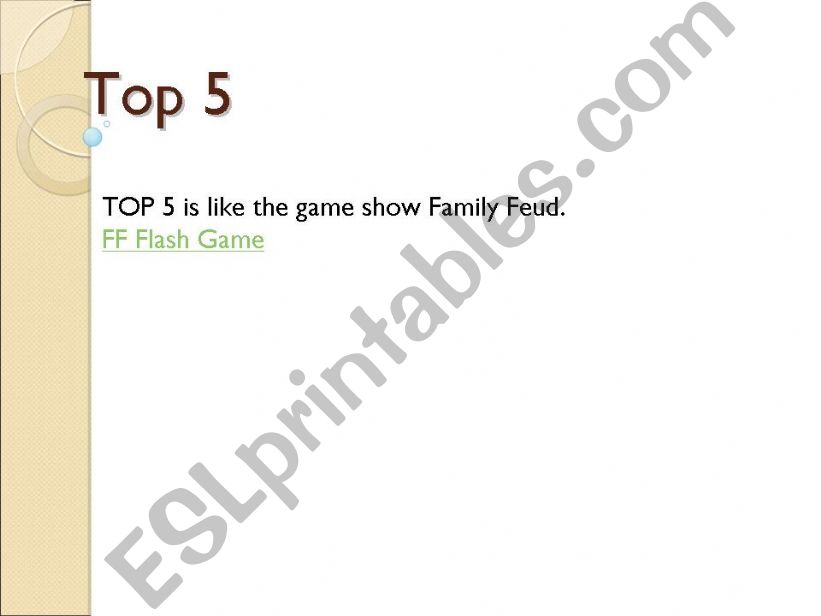 Family Feud like Game powerpoint