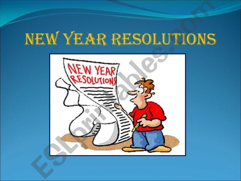 New Year Resolutions powerpoint