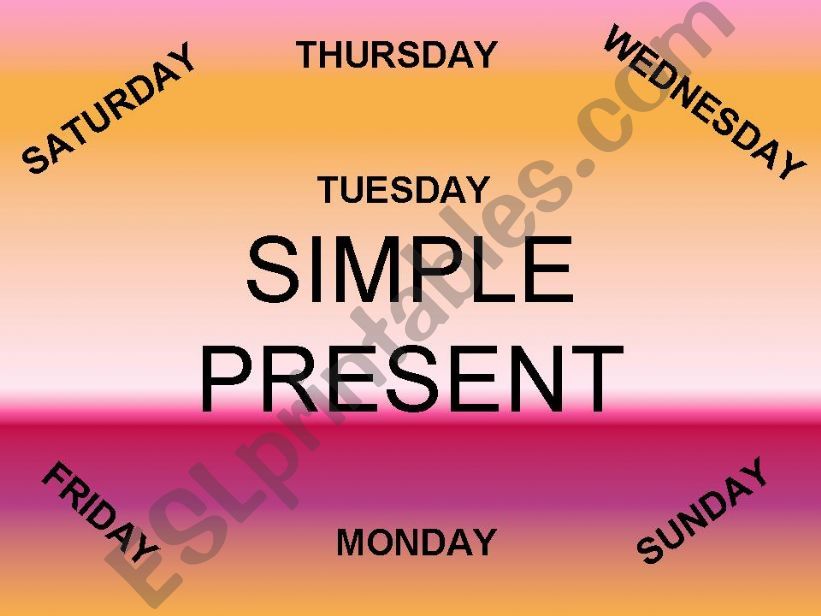 SIMPLE PRESENT powerpoint