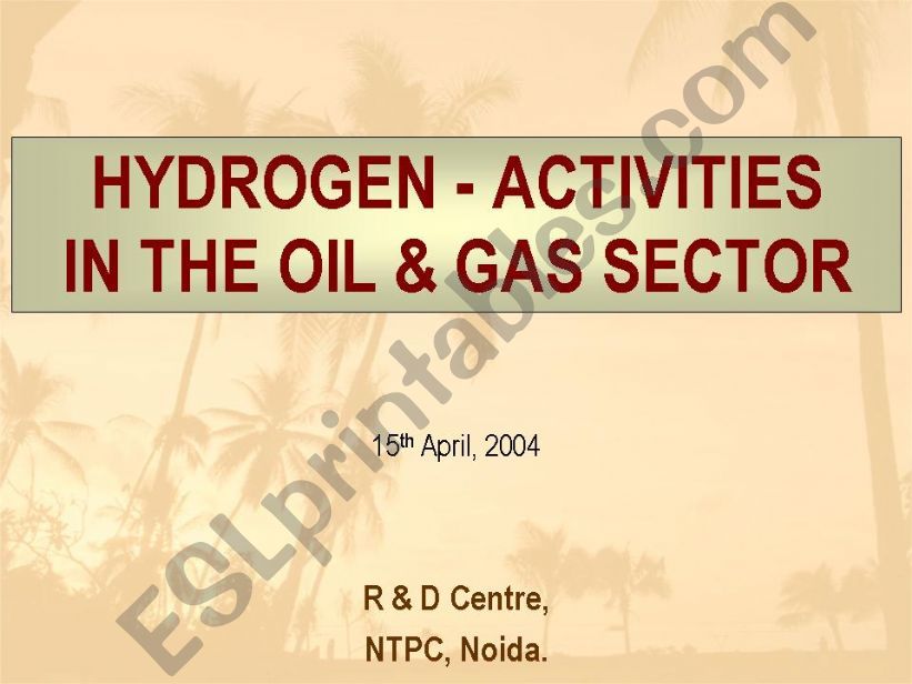 Hydrogen activities in the oil and gas sector
