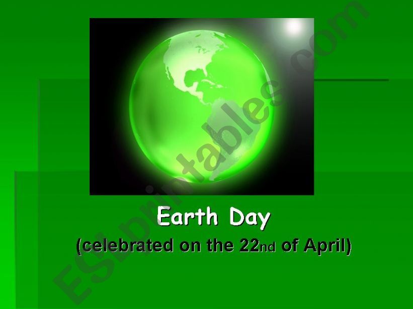 Being Green (Earth Day) powerpoint