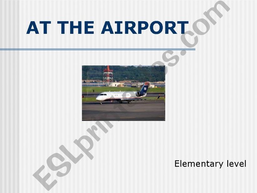 At the Airport_Vocabulary powerpoint