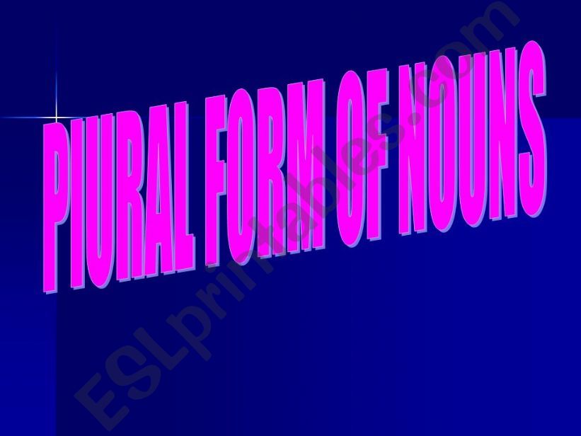 Plural form of nouns powerpoint