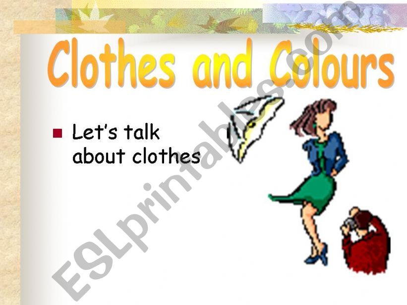 Clothes and Colours powerpoint