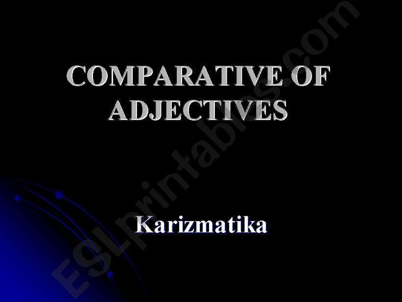 comperatives of adjectives powerpoint