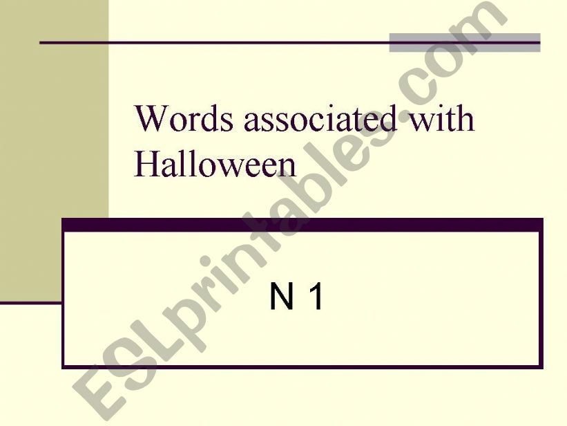 Halloween words 1 powerpoint