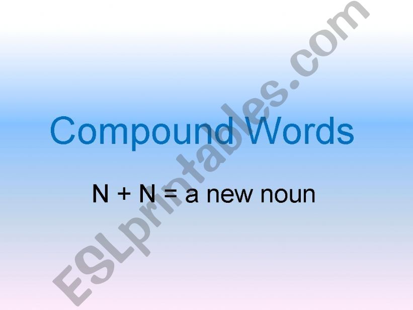 compound  word powerpoint