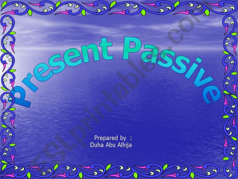 present passive powerpoint