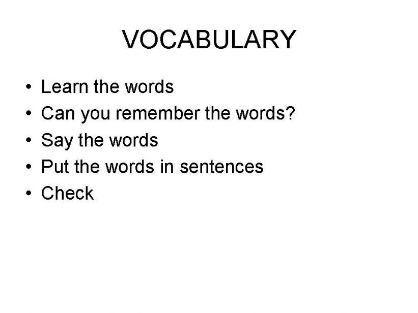Useful vocabulary  powerpoint